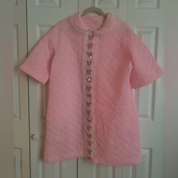 Vintage 60s quilted robe - Picture 2 of 12